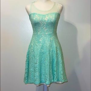 Mint green lace dress